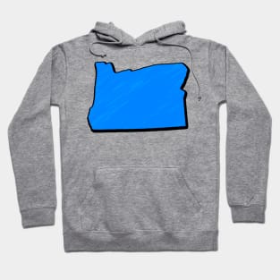 Bright Blue Oregon Outline Hoodie